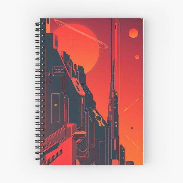 Item preview, Futuristic Sci-Fi Cityscape in Red and Orange designed and sold by Vitalka-uk.