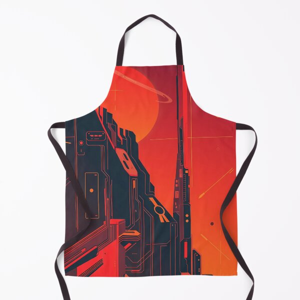 Item preview, Futuristic Sci-Fi Cityscape in Red and Orange designed and sold by Vitalka-uk.