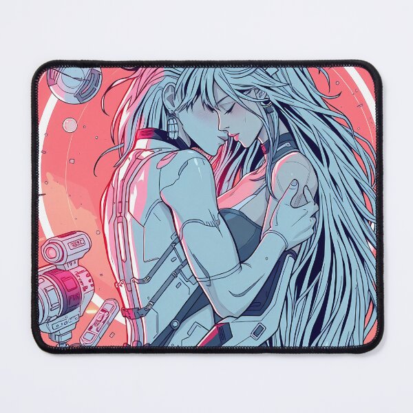 Item preview, Cyber Lovers in Futuristic Space Embrace designed and sold by Vitalka-uk.