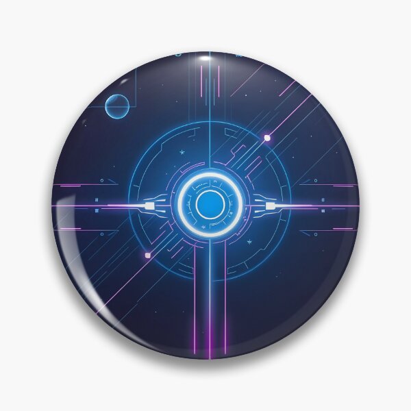 Item preview, Minimalist Sci-Fi Interface with Neon Planets designed and sold by Vitalka-uk.