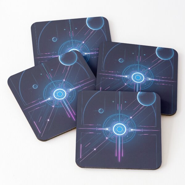 Item preview, Minimalist Sci-Fi Interface with Neon Planets designed and sold by Vitalka-uk.