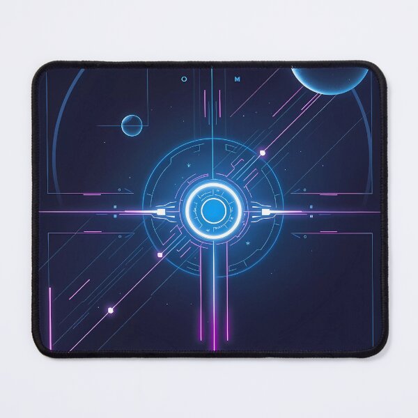 Item preview, Minimalist Sci-Fi Interface with Neon Planets designed and sold by Vitalka-uk.