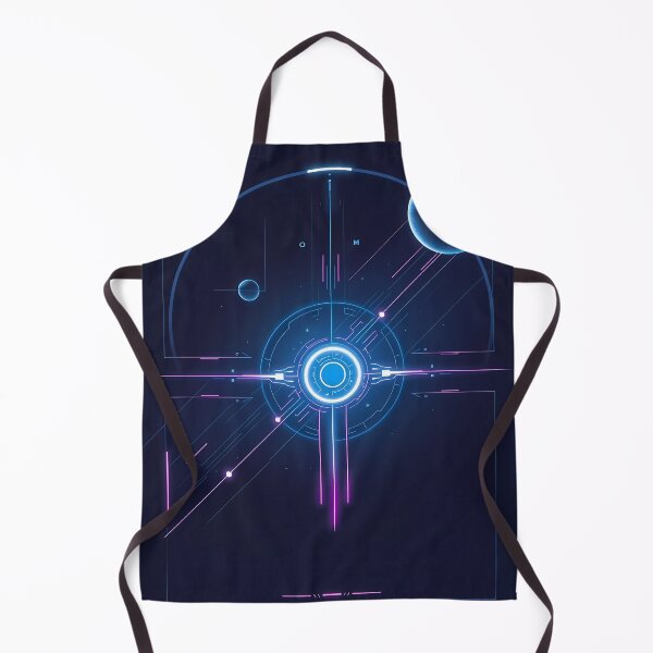 Item preview, Minimalist Sci-Fi Interface with Neon Planets designed and sold by Vitalka-uk.