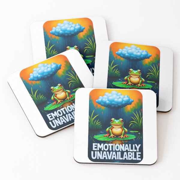 Item preview, Emotionally Unavailable Frog Under Rain Mental Health designed and sold by PEC-Studio.