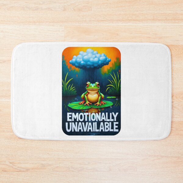 Item preview, Emotionally Unavailable Frog Under Rain Mental Health designed and sold by PEC-Studio.