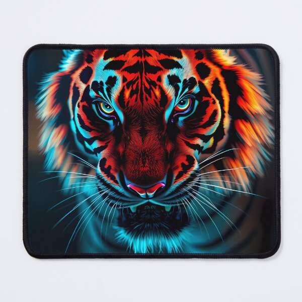 Item preview, Bioluminescent Tiger in Neon Light designed and sold by Vitalka-uk.
