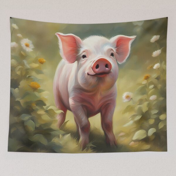 Item preview, Happy Piglet in the Garden designed and sold by CalmnessbyChoice.