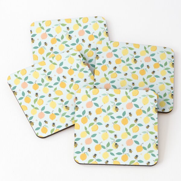 Item preview, Vintage Citrus and Bees Pattern designed and sold by Designbes.