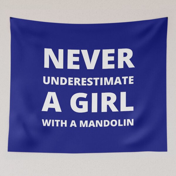 Item preview, Never underestimate a girl with a mandolin designed and sold by fev-rocks.