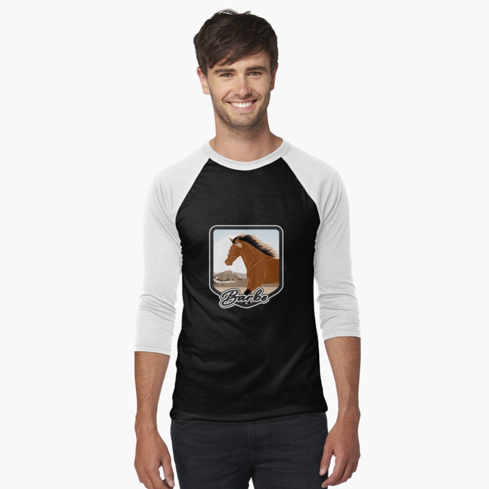 Aperçu de l'œuvre T-shirt baseball manches ¾ créée et vendue par WebEquitation.