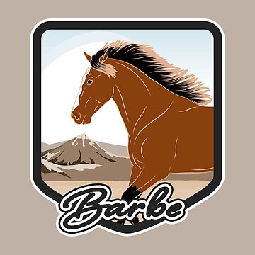 Aperçu de l'œuvre Cheval Barbe, blason et armoirie cheval bai, cheval de selle, races de chevaux du Maroc de WebEquitation®