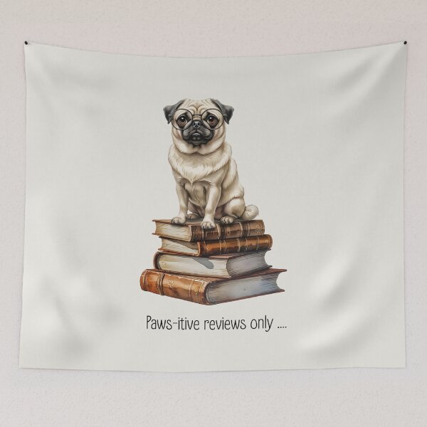 Item preview, Pug Bookworm  designed and sold by NikkiBear67.