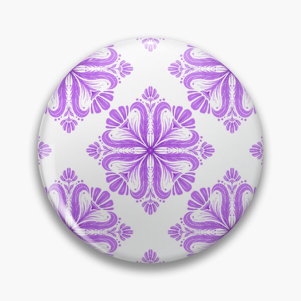 Item preview, Lila floral square pattern designed and sold by jancajiravova.