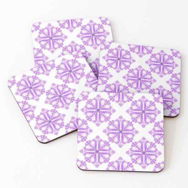 Item preview, Lila floral square pattern designed and sold by jancajiravova.