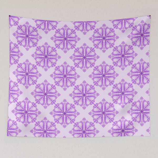 Item preview, Lila floral square pattern designed and sold by jancajiravova.