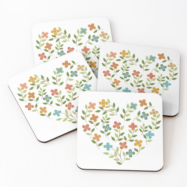 Item preview, Floral Heart Design – Romantic Botanical Flower Illustration Gift designed and sold by PnrArtDesign.