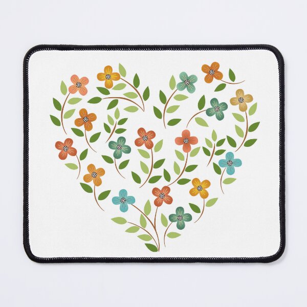 Item preview, Floral Heart Design – Romantic Botanical Flower Illustration Gift designed and sold by PnrArtDesign.