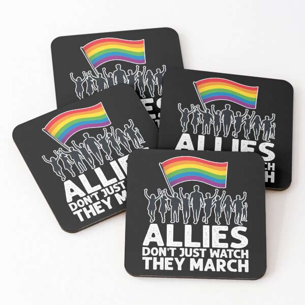 Item preview, ALLIES DON'T JUST WATCH, THEY MARCH - LGBTQIA+ GIFT designed and sold by KEF Custom.