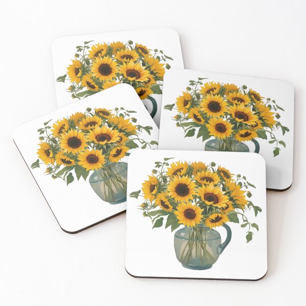 Artikelvorschau, Sonnenblumenvase entworfen und verkauft von ArtisTaeDesigns.