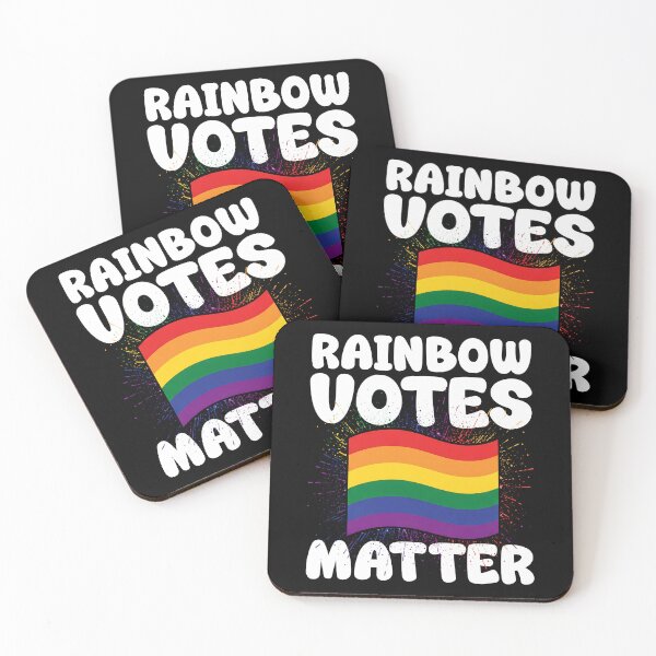 Item preview, RAINBOW VOTES MATTER - LGBTQIA+ GIFT designed and sold by KEF Custom.