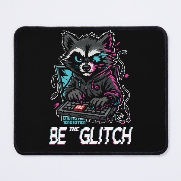 Item preview, Be the Glitch – Digital Rebel Raccoon Hacker designed and sold by Rebel Animal.