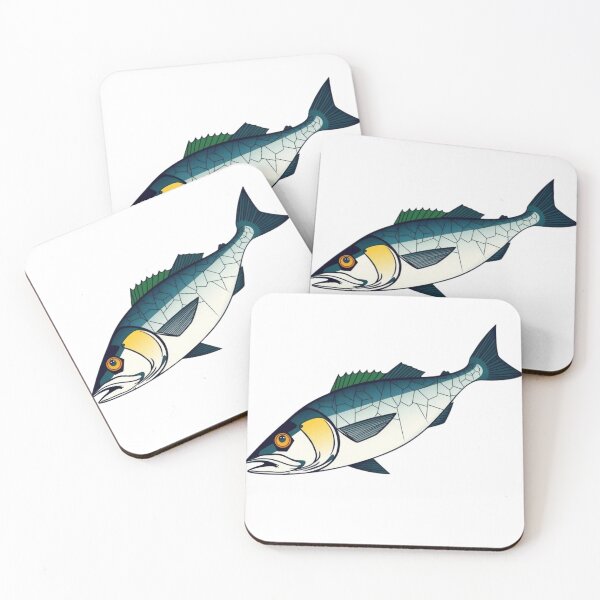 Item preview, Stylized Blue Fish with Geometric Scale Pattern designed and sold by TwoDotsStudio.