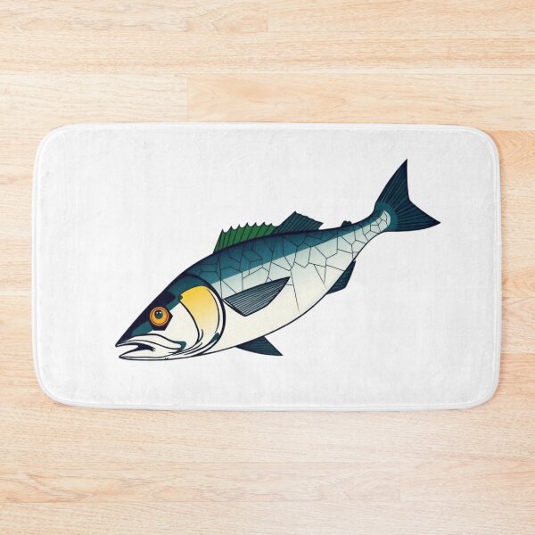 Item preview, Stylized Blue Fish with Geometric Scale Pattern designed and sold by TwoDotsStudio.
