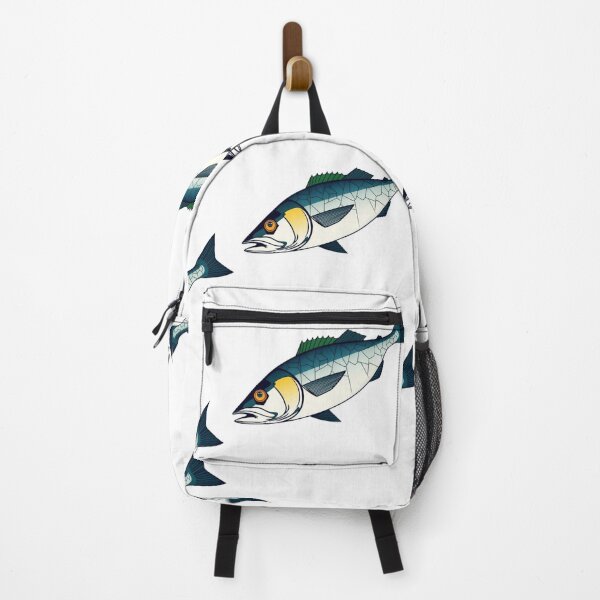 Item preview, Stylized Blue Fish with Geometric Scale Pattern designed and sold by TwoDotsStudio.