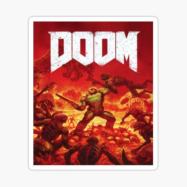 Item preview, DOOM Slayer Poster – Retro Hell Battle Art designed and sold by LAS-PRINTS.