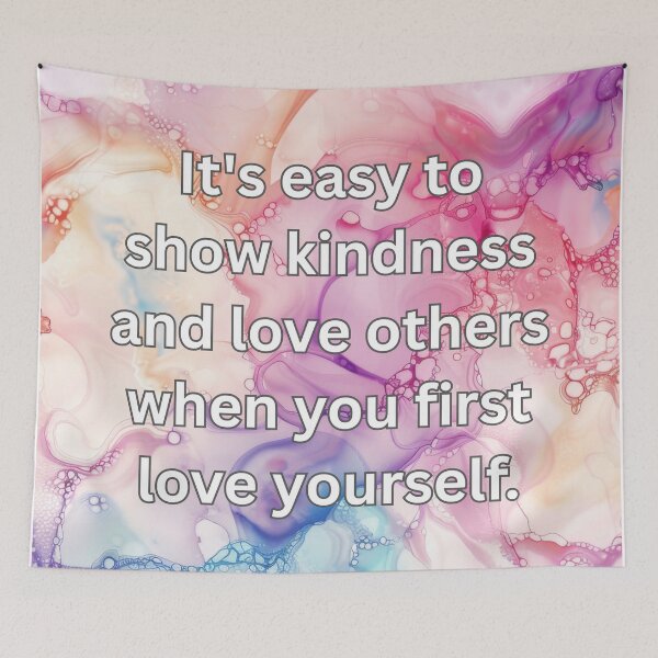 Item preview, It's easy to show kindness and love others when you first love yourself. designed and sold by FlutterByH.