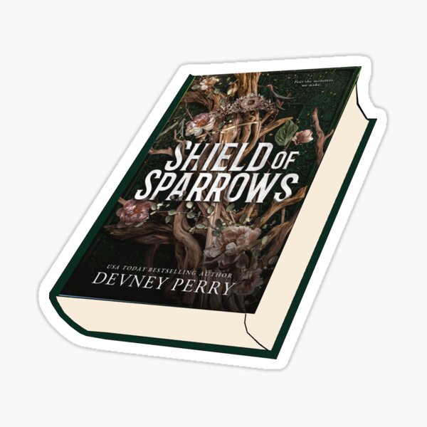 Vista previa del artículo con la obra «Pegatina del libro El escudo de los gorriones de Devney Perry», diseñado y vendido por baranskini.