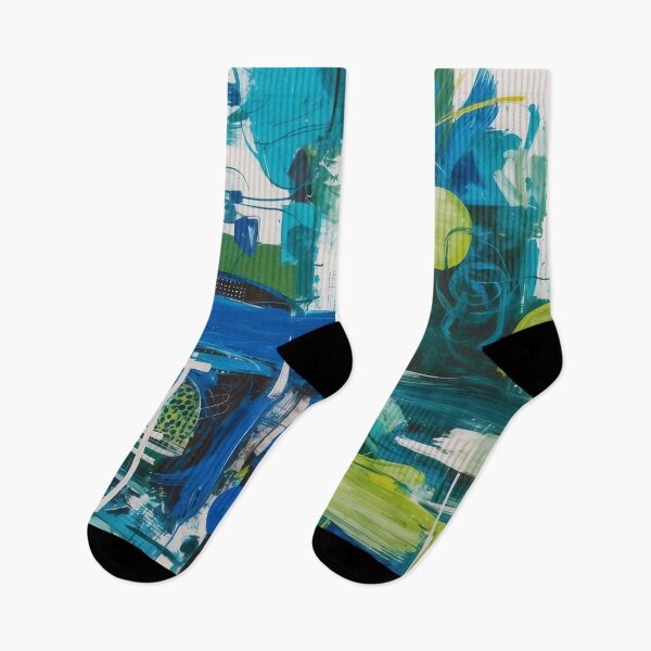 Item preview, Electric Ocean – Abstract Blue and Green Modern Art Expression designed and sold by Victor Shadehorn.