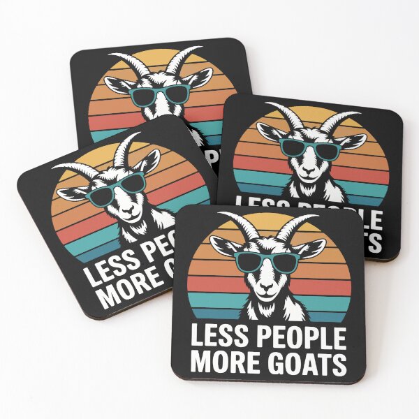 Item preview, Less People More Goats Funny Quote for Farm Animals Lovers designed and sold by Stick-Artistry.