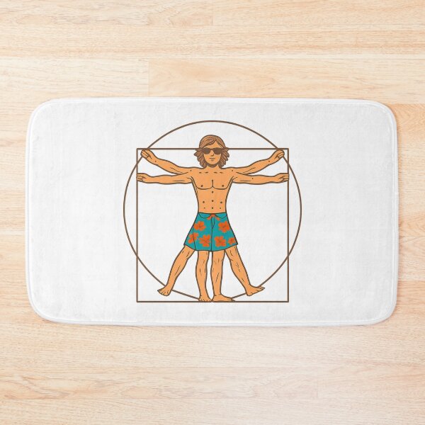 Item preview, Vitruvian Surfer – Renaissance Meets Beach Vibes designed and sold by Neonyx2020.