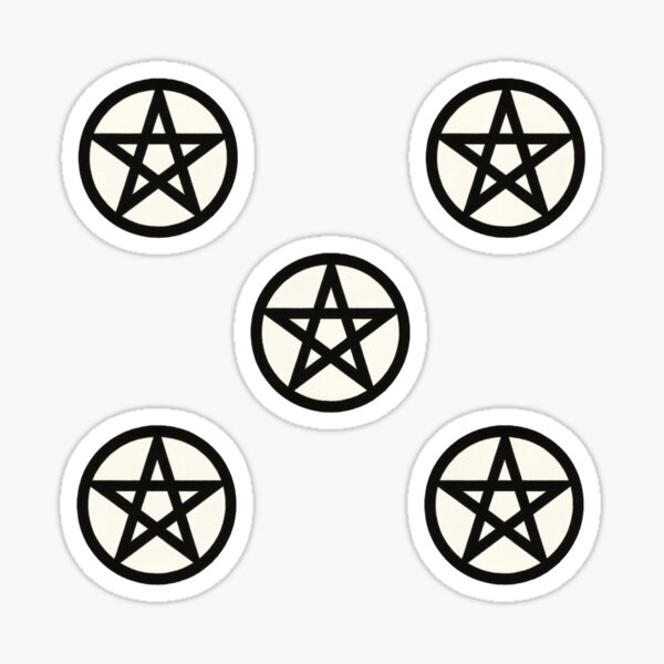 Item preview, Tarot Suits- Pentacles- Black- Medium designed and sold by GwenSnow.