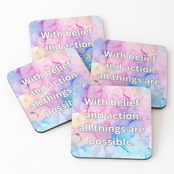 Item preview, With belief and action all things are possible. designed and sold by FlutterByH.