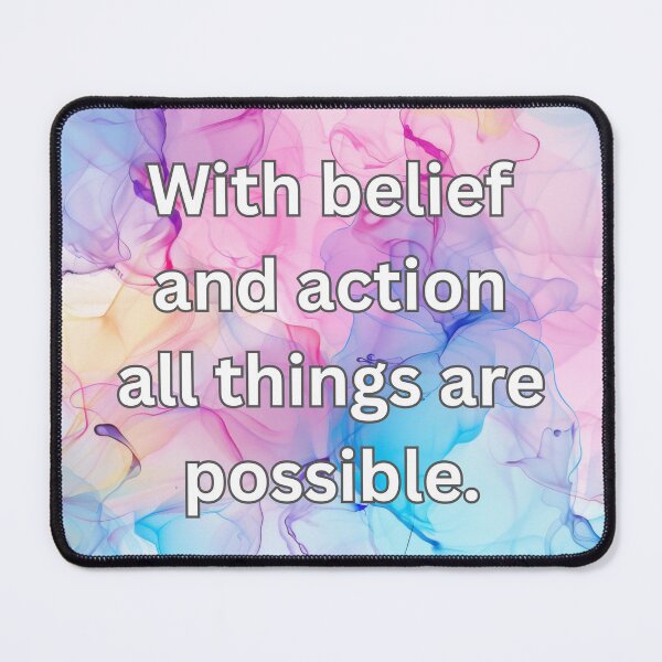 Item preview, With belief and action all things are possible. designed and sold by FlutterByH.