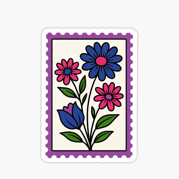 Item preview, Bisexual Floral Stamp designed and sold by isthispopart.