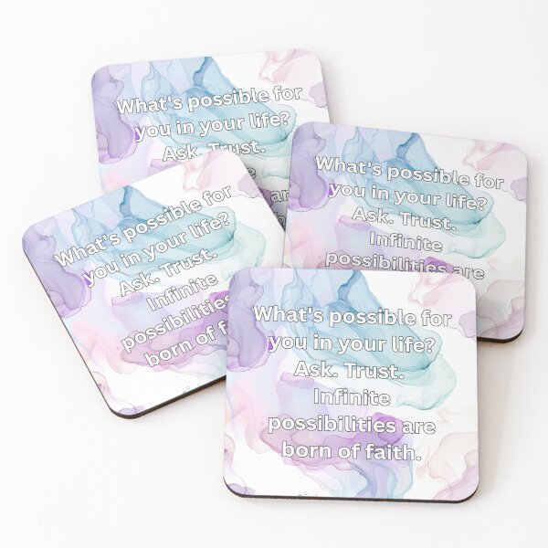 Item preview, What's possible for you in your life? Ask. Trust. Infinite possibilities are born of faith. designed and sold by FlutterByH.