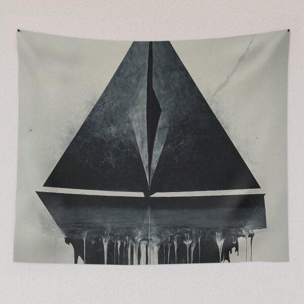 Item preview, Dark Reflection – Minimalist Abstract Geometric Pyramid Design designed and sold by Victor Shadehorn.