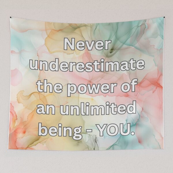 Item preview, Never underestimate the power of an unlimited being - YOU. designed and sold by FlutterByH.