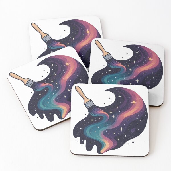 Item preview, Color Drip Universe – Surreal Cosmic Paintbrush Design for Stickers & Shirts designed and sold by CoolThings Creative.