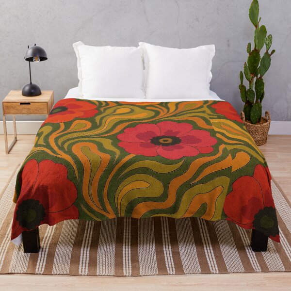 Item preview, Retro Groovy Floral Pattern 70s Psychedelic Flower Power Art designed and sold by weirdfishes123.
