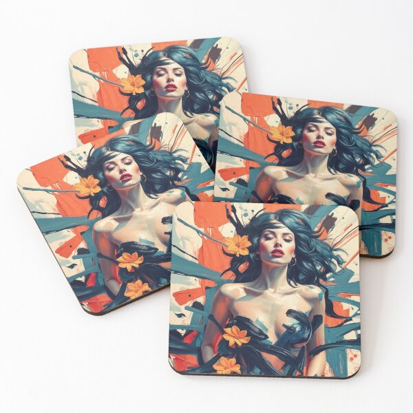 Item preview, Floral Rebirth – Bold Abstract Goddess Wrapped in Brushstrokes designed and sold by Victor Shadehorn.