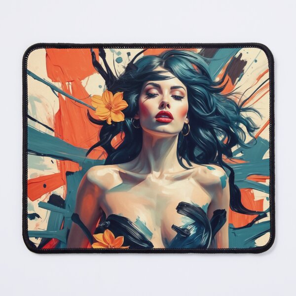 Item preview, Floral Rebirth – Bold Abstract Goddess Wrapped in Brushstrokes designed and sold by Victor Shadehorn.