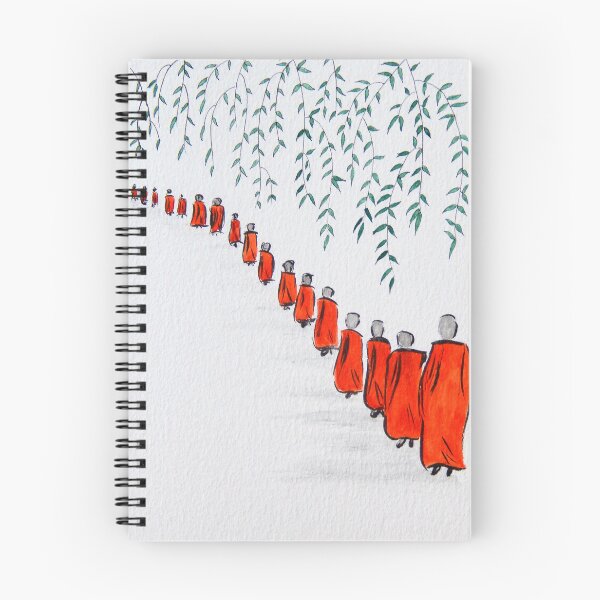 Item preview, Monks Walking on Path | Thai Forest Tradition | Minimalist Art designed and sold by AngelaMarieArt.