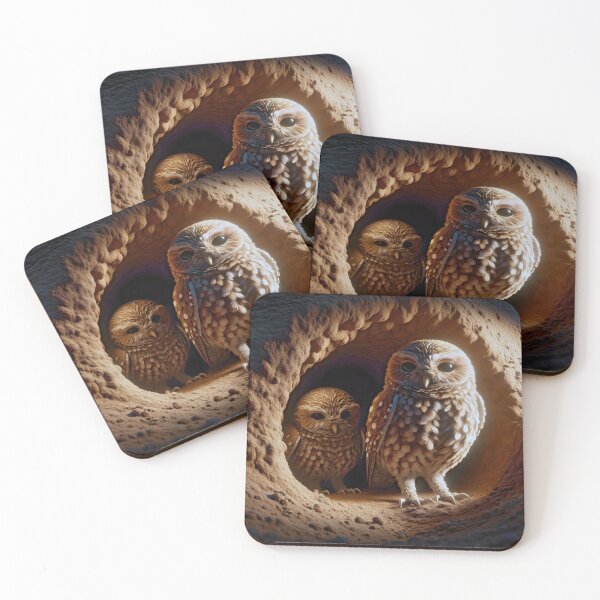 Item preview, Burrowing Owls In Sand Cave designed and sold by Maria Dryfhout.
