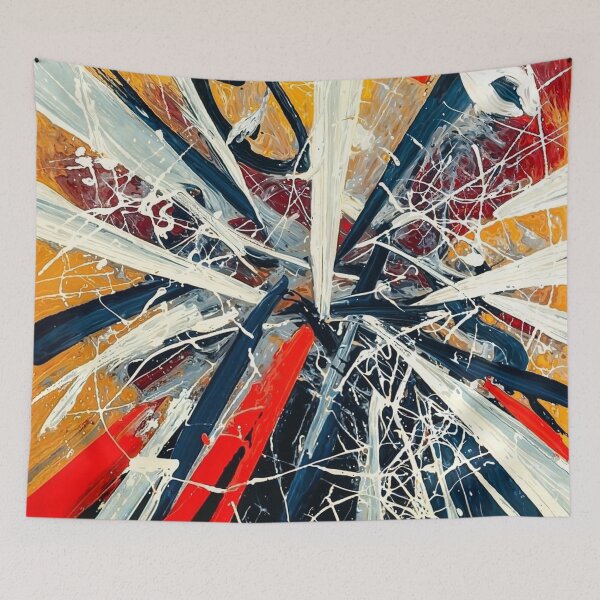 Item preview, Explosive Momentum – Energetic Abstract Burst with Bold Color Streaks designed and sold by Victor Shadehorn.