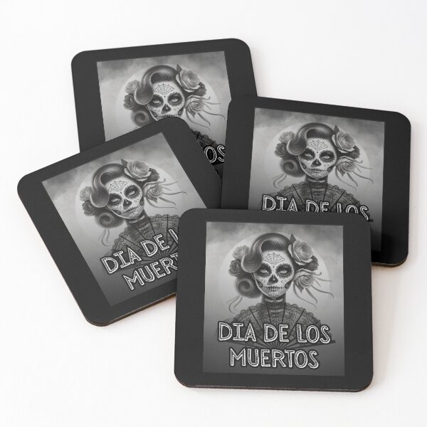 Item preview, La Catrina – Día de los Muertos Sugar Skull Art (Greyscale Version) designed and sold by Manic Merch Designs.