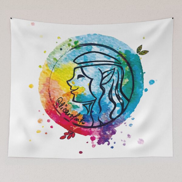 Item preview, Magical elf in watercolor designed and sold by DiCarolArt.
